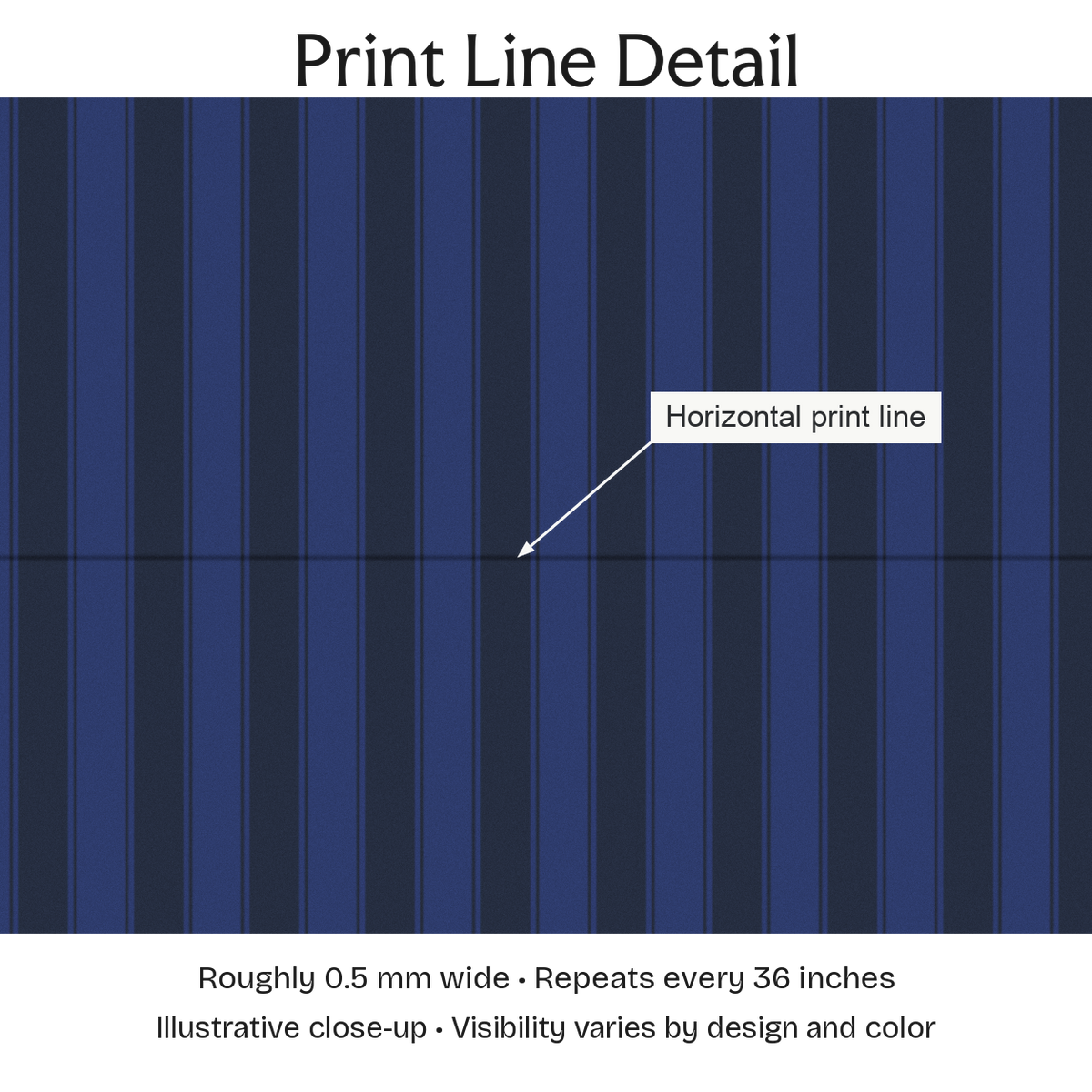 346353 — Print Line Detail. Illustrative close-up; visibility varies by design and color.