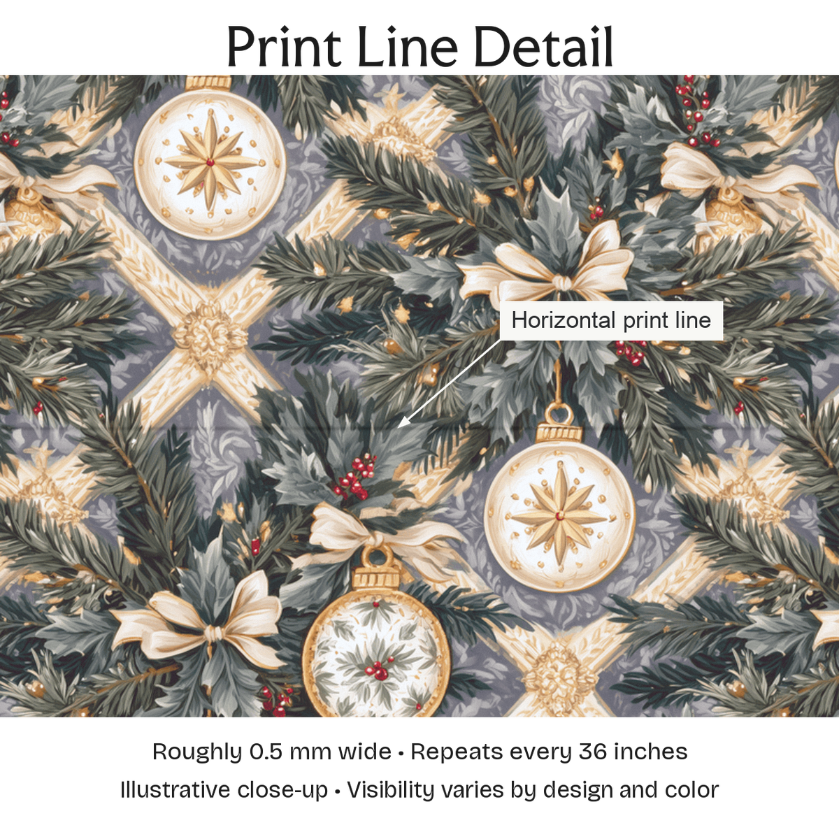 349380 — Print Line Detail. Illustrative close-up; visibility varies by design and color.