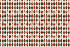 Playful winter bear pattern with illustrated polar and grizzly bears in cozy red and green coats.