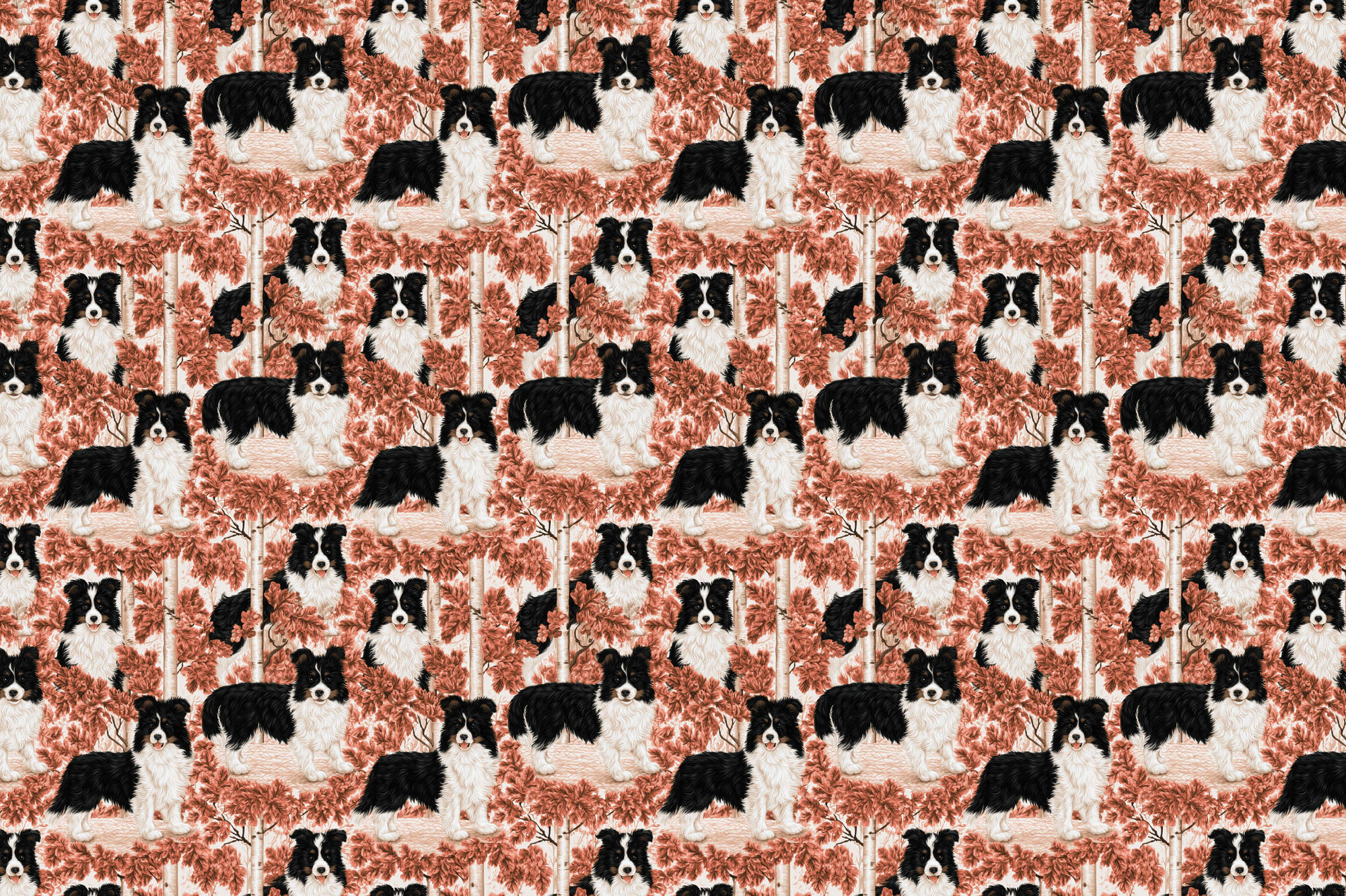 Border Collie Christmas: Puppy Dog Wrapping Paper