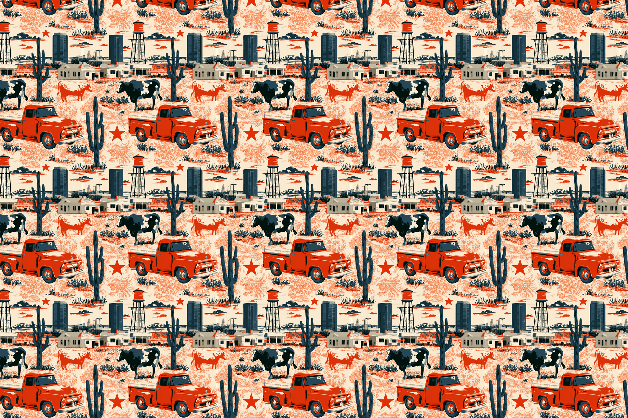Rural America: Retro Southwestern Wrapping Paper