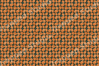 Vintage coffee bean pattern with illustrated golden brown beans on a dark teal botanical background.