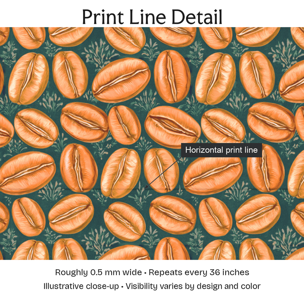 358582 — Print Line Detail. Illustrative close-up; visibility varies by design and color.