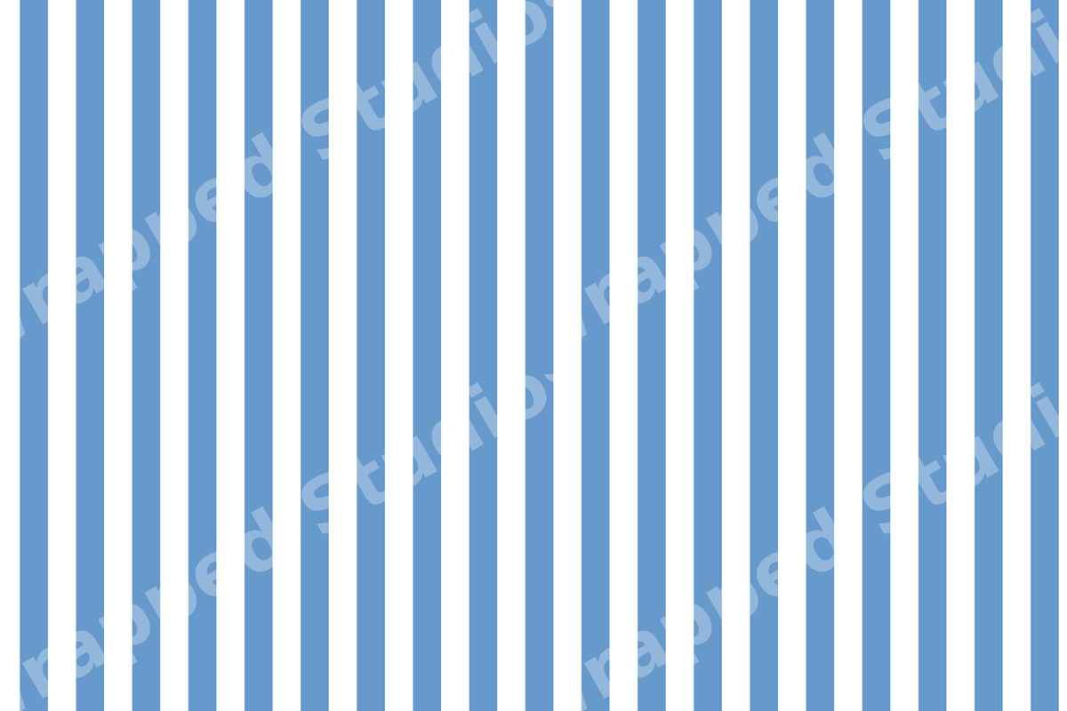 Classic vertical stripe pattern in light blue and white with a clean, minimalist geometric design.