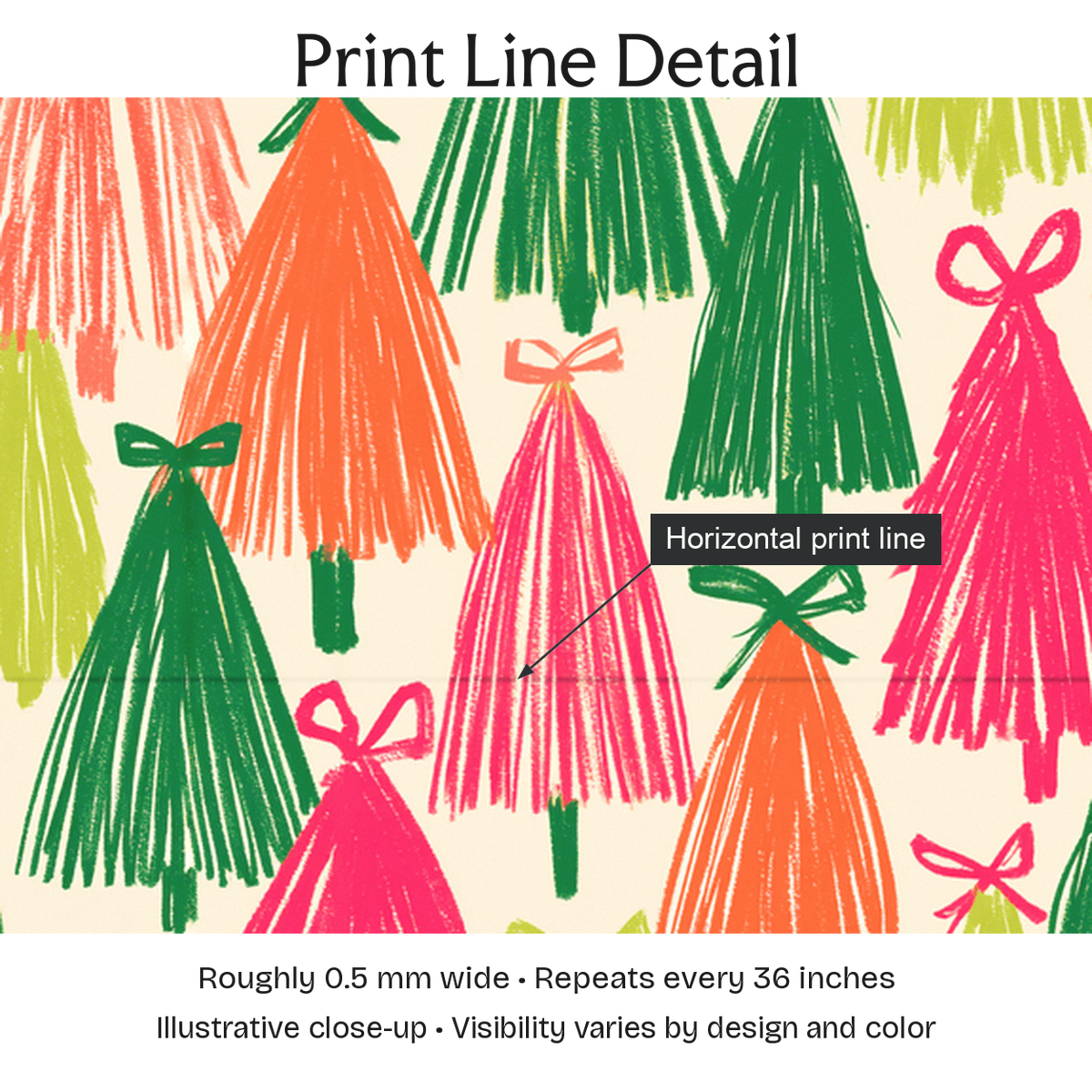 371138 — Print Line Detail. Illustrative close-up; visibility varies by design and color.