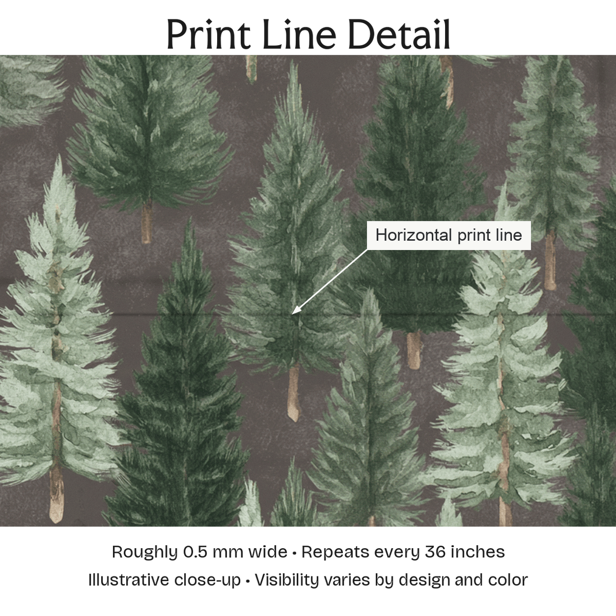 374602 — Print Line Detail. Illustrative close-up; visibility varies by design and color.