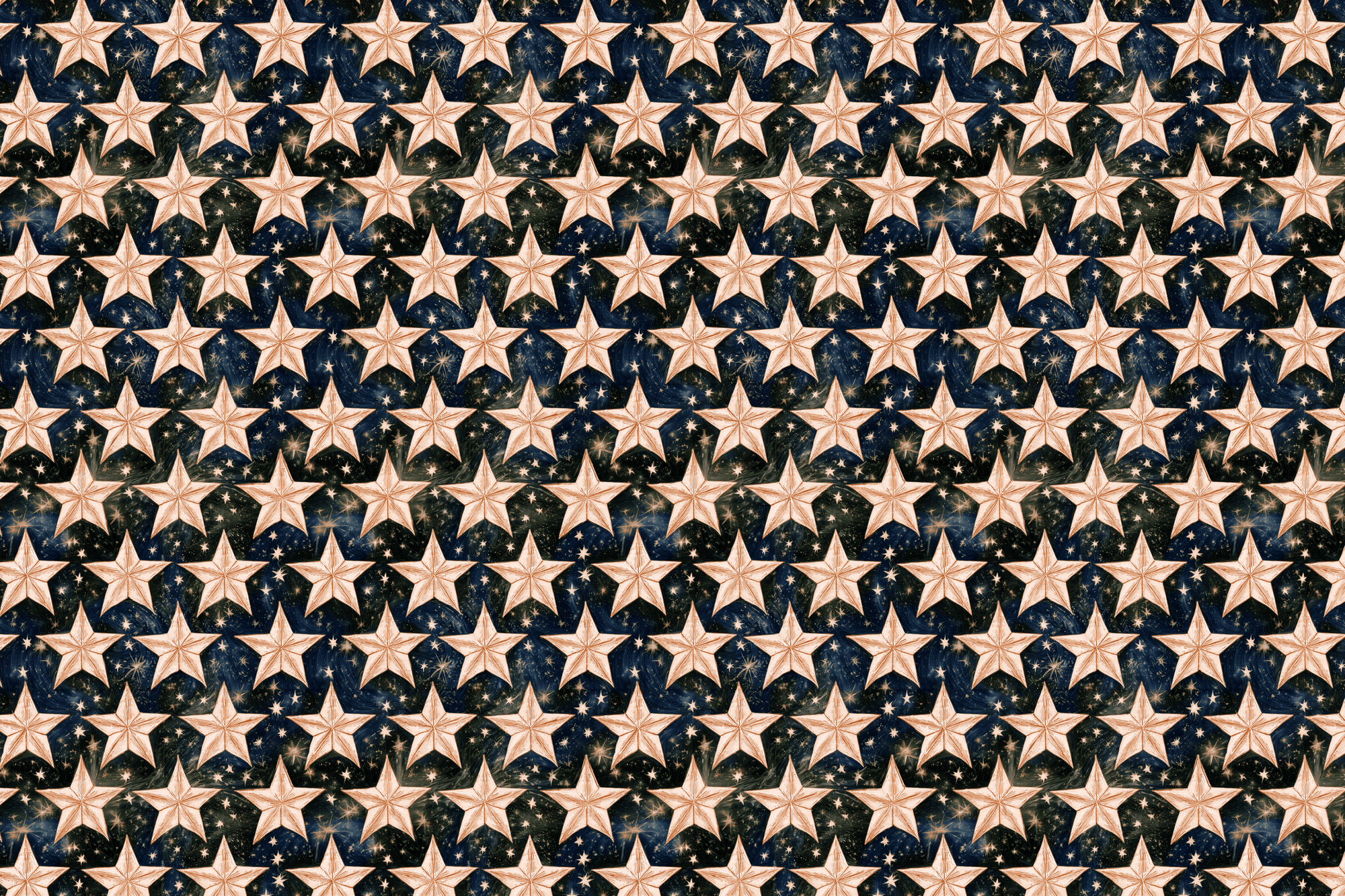 Midnight Rodeo: Celestial Star Wrapping Paper