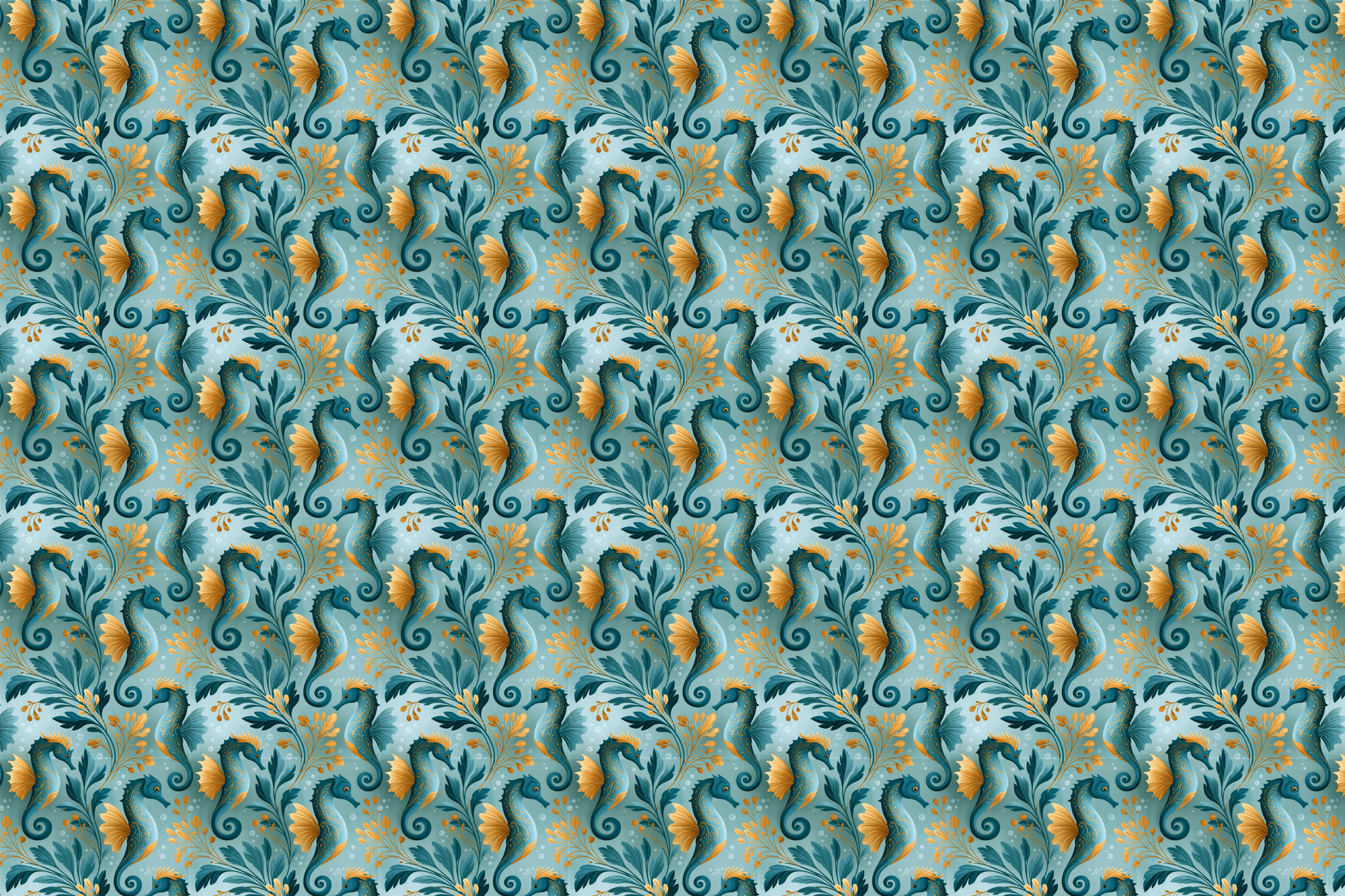 Marine Life: Vintage Seahorse Wrapping Paper
