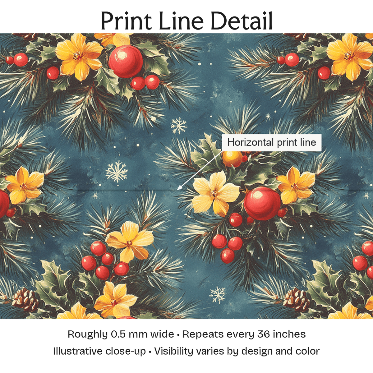 386913 — Print Line Detail. Illustrative close-up; visibility varies by design and color.