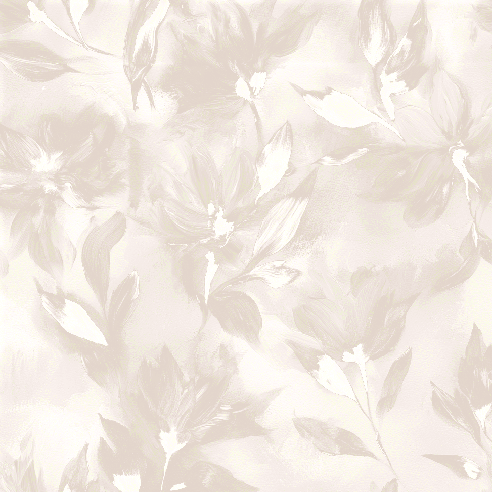 Soft cream watercolor floral pattern with a delicate, elegant seamless botanical design.