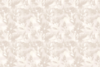 Elegant watercolor floral pattern in soft cream and neutral beige with vintage botanical motifs.