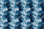 Modern abstract print featuring a textured navy and light blue oil paint palette knife pattern.