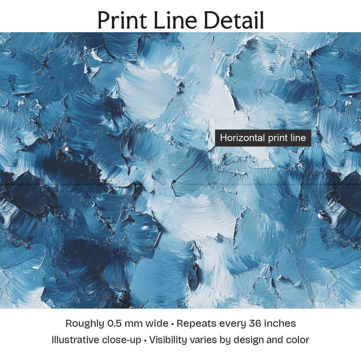 391646 — Print Line Detail. Illustrative close-up; visibility varies by design and color.