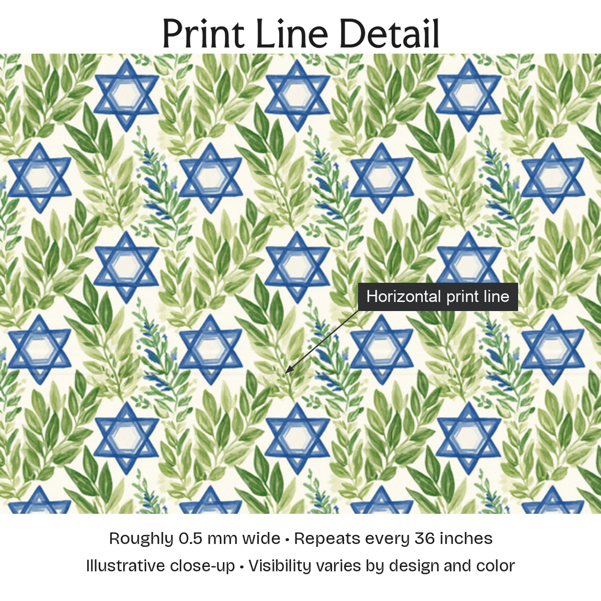 392649 — Print Line Detail. Illustrative close-up; visibility varies by design and color.