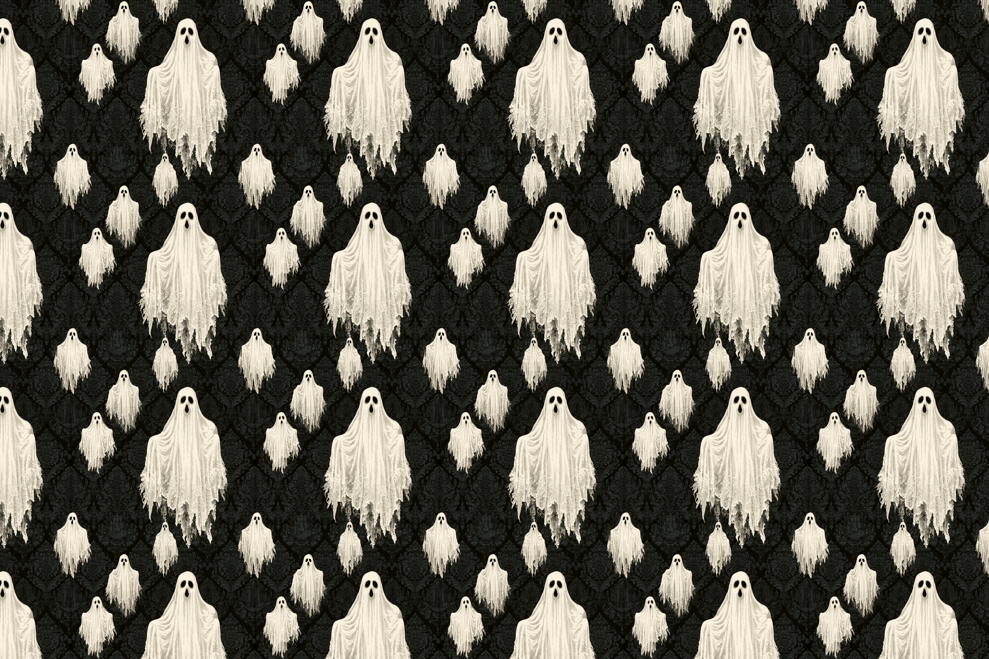 Ghastly Ghosts: Gothic Wrapping Paper