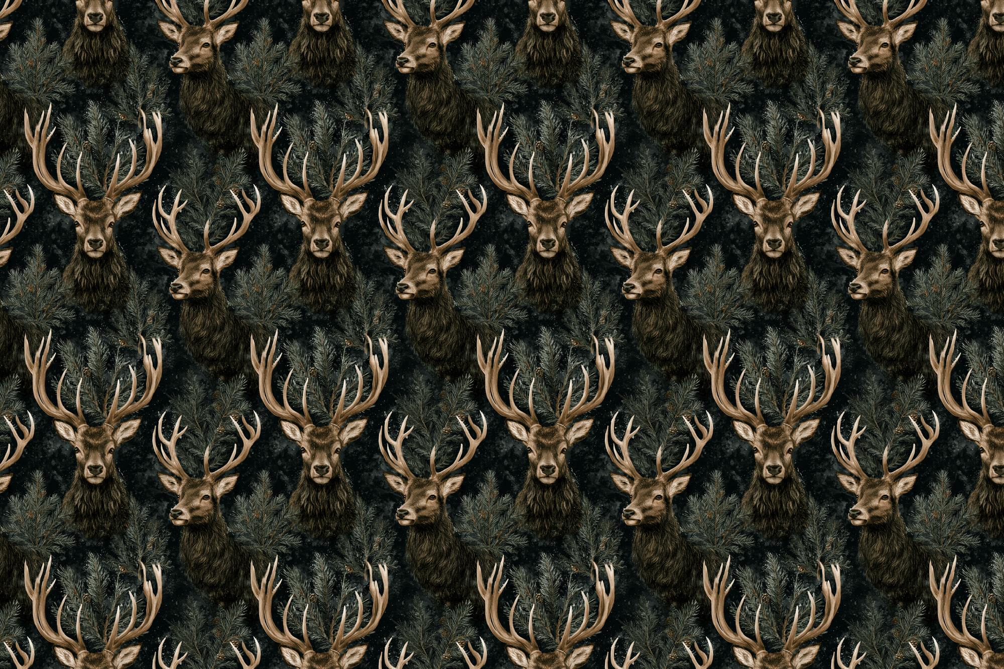 Winter Woodlands: Rustic Deer Wrapping Paper