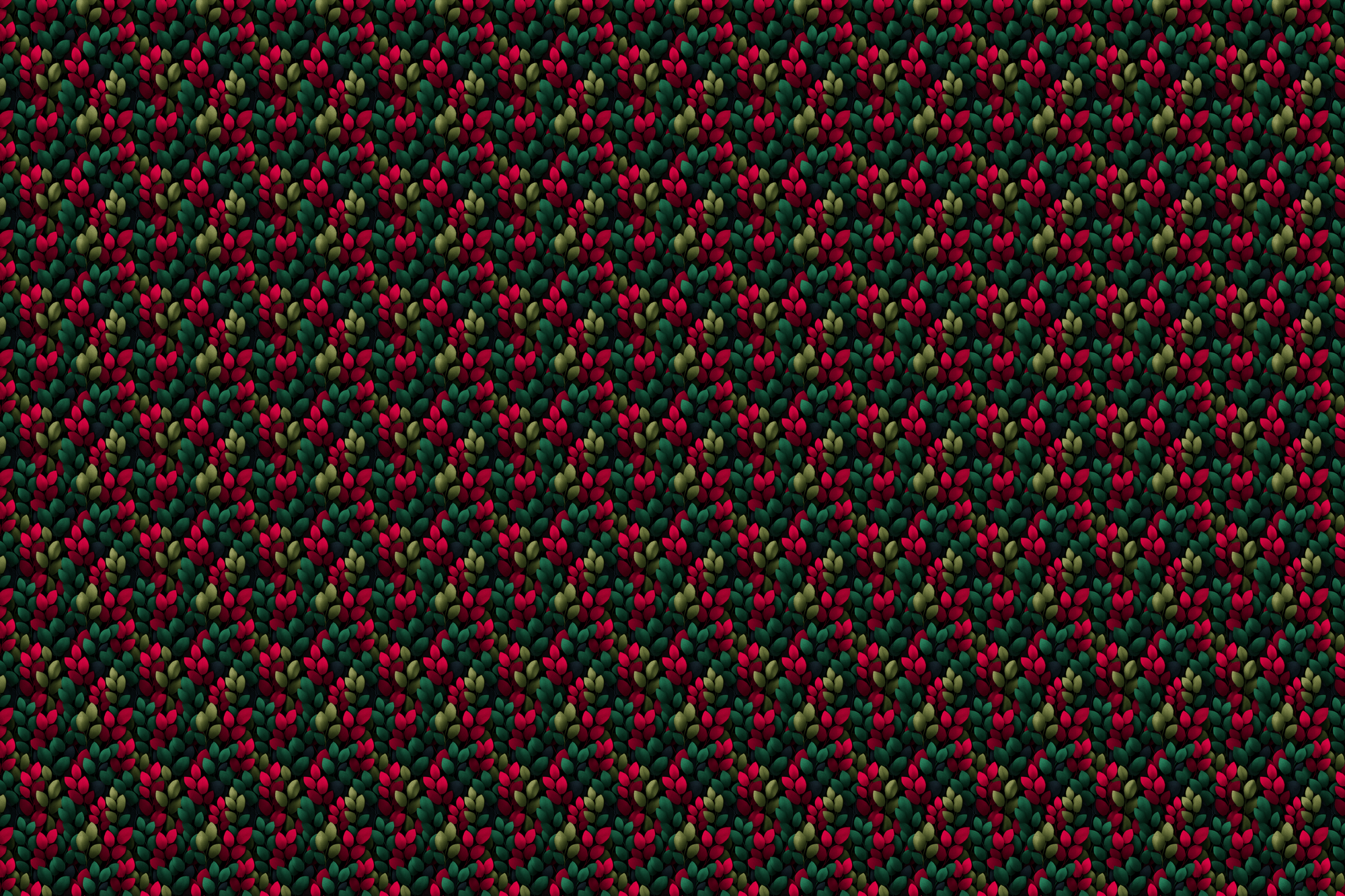 Vibrant Veined Foliage: Christmas Gift Wrap