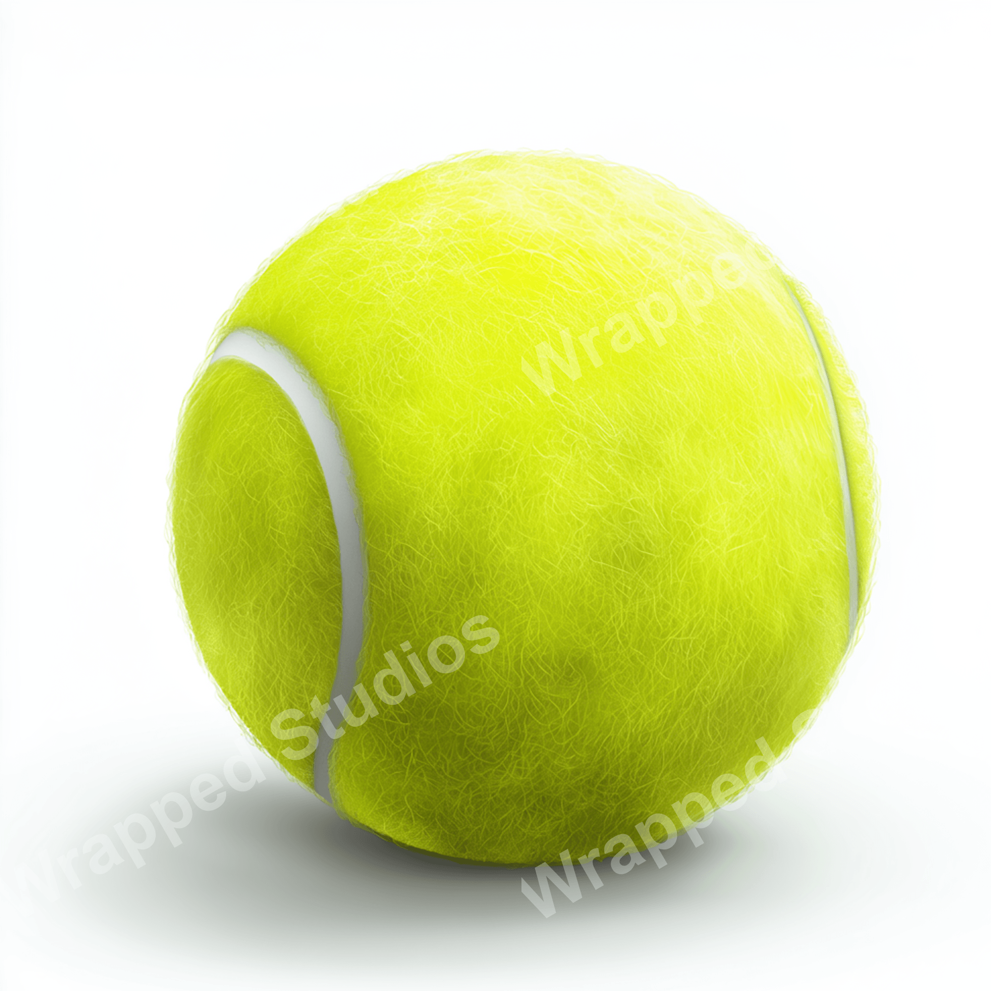 Seamless tennis ball pattern in vibrant chartreuse with a white stripe.