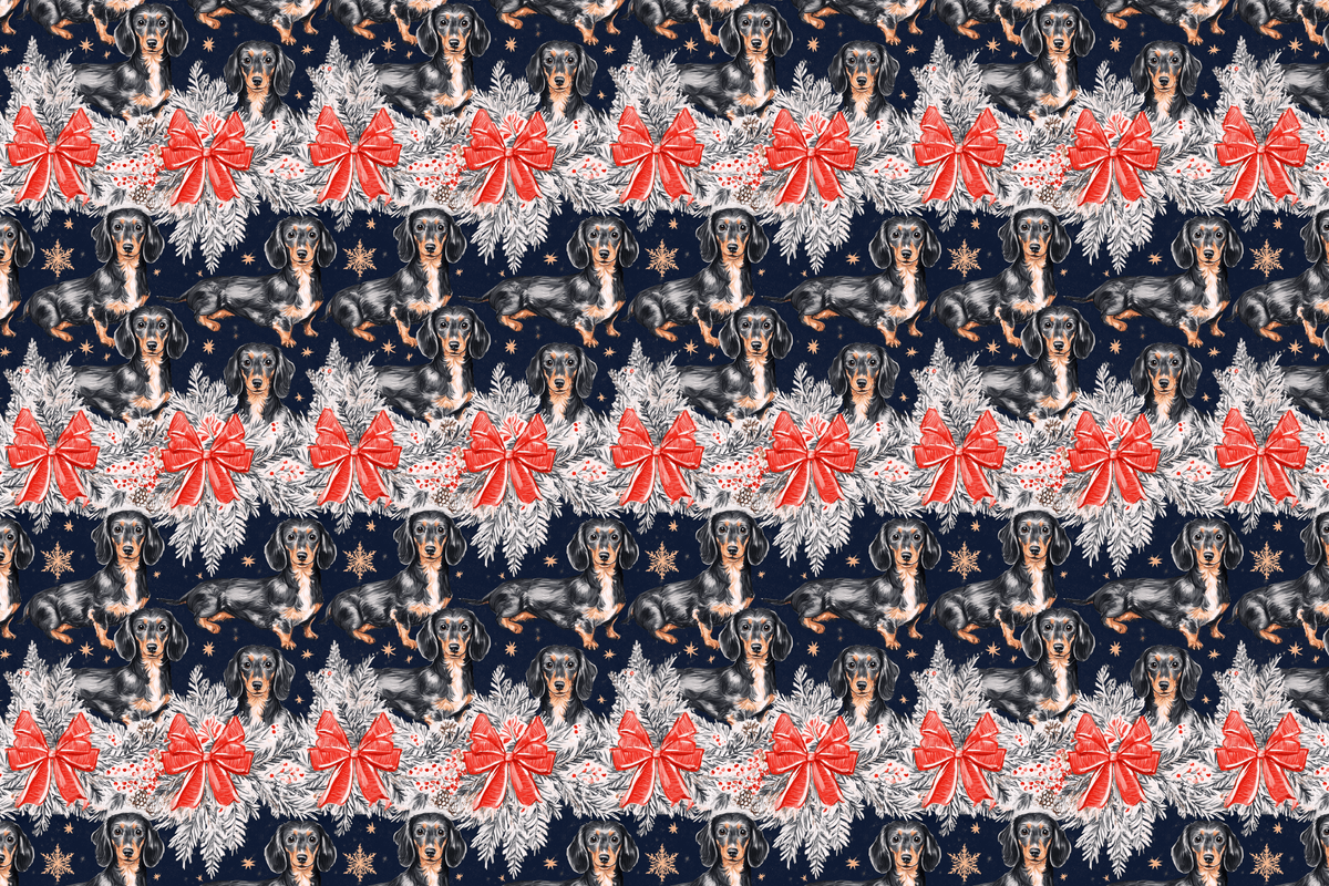 Sausage Dog Soiree: Dachshund Christmas Gift Wrap
