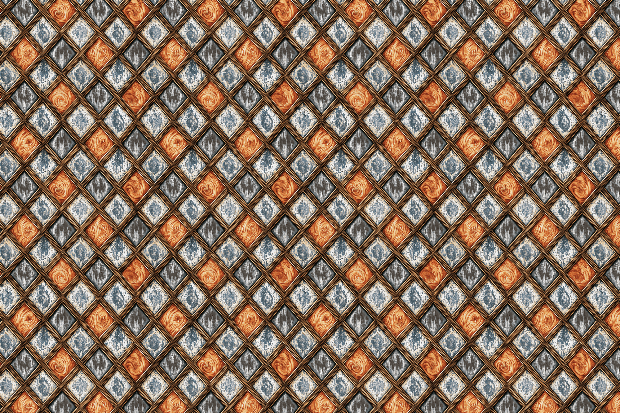 Primal Gentleman: Geometric Lattice Wrapping Paper