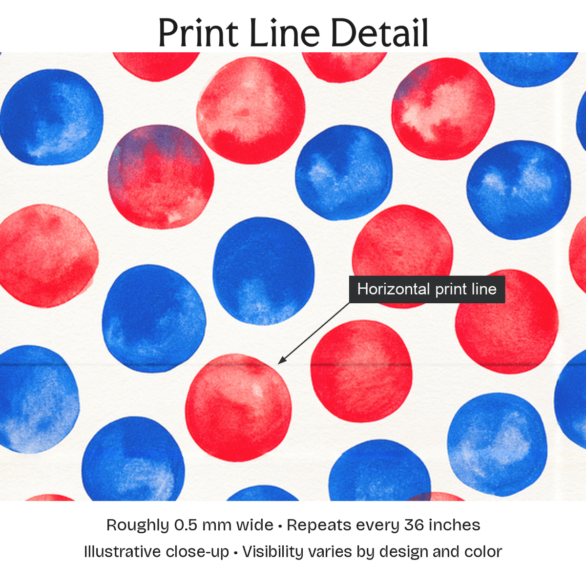 401676 — Print Line Detail. Illustrative close-up; visibility varies by design and color.