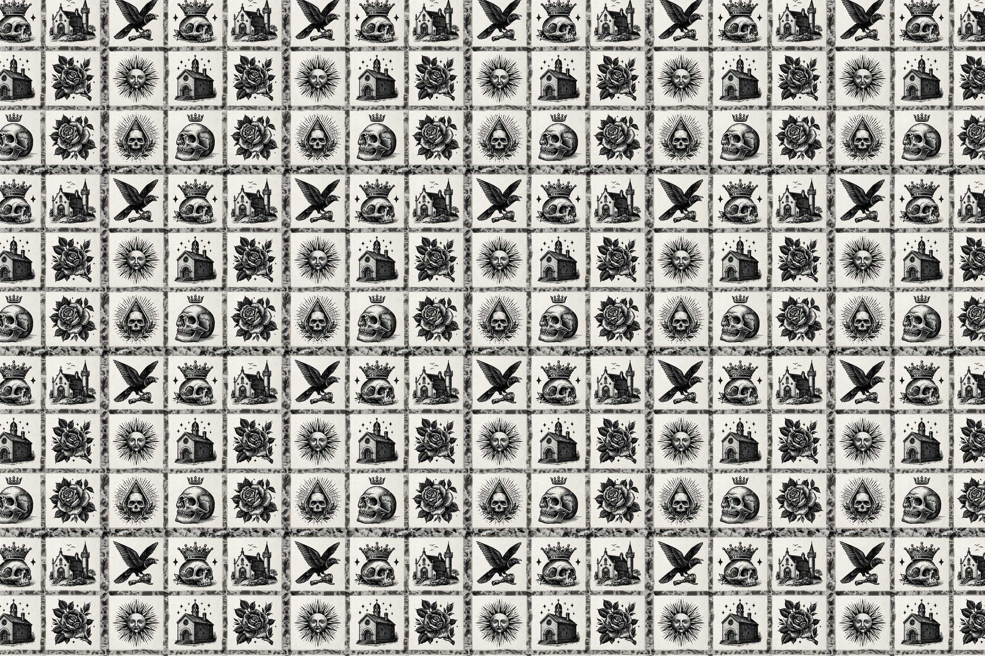 Cemetery Chic: Gothic Horror Wrapping Paper