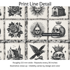 401724 — Print Line Detail. Illustrative close-up; visibility varies by design and color.