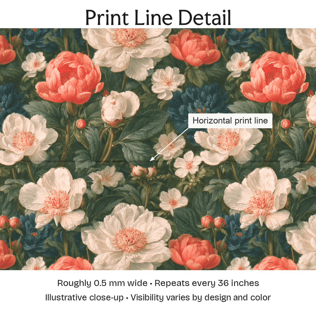 405675 — Print Line Detail. Illustrative close-up; visibility varies by design and color.