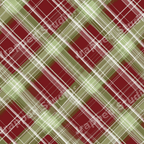 Festive red and sage green holiday plaid pattern with textured diagonal tartan lines.