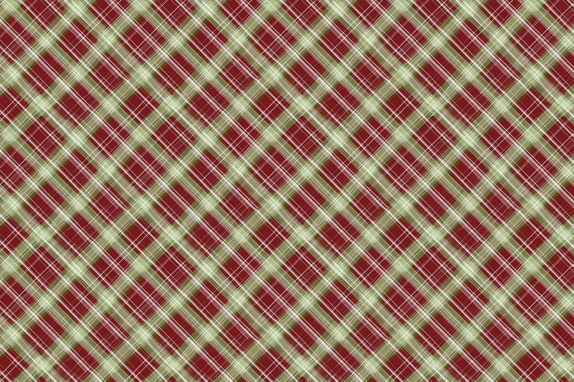 Festive Flannel: Rustic Red and Sage Plaid Wrapping Paper