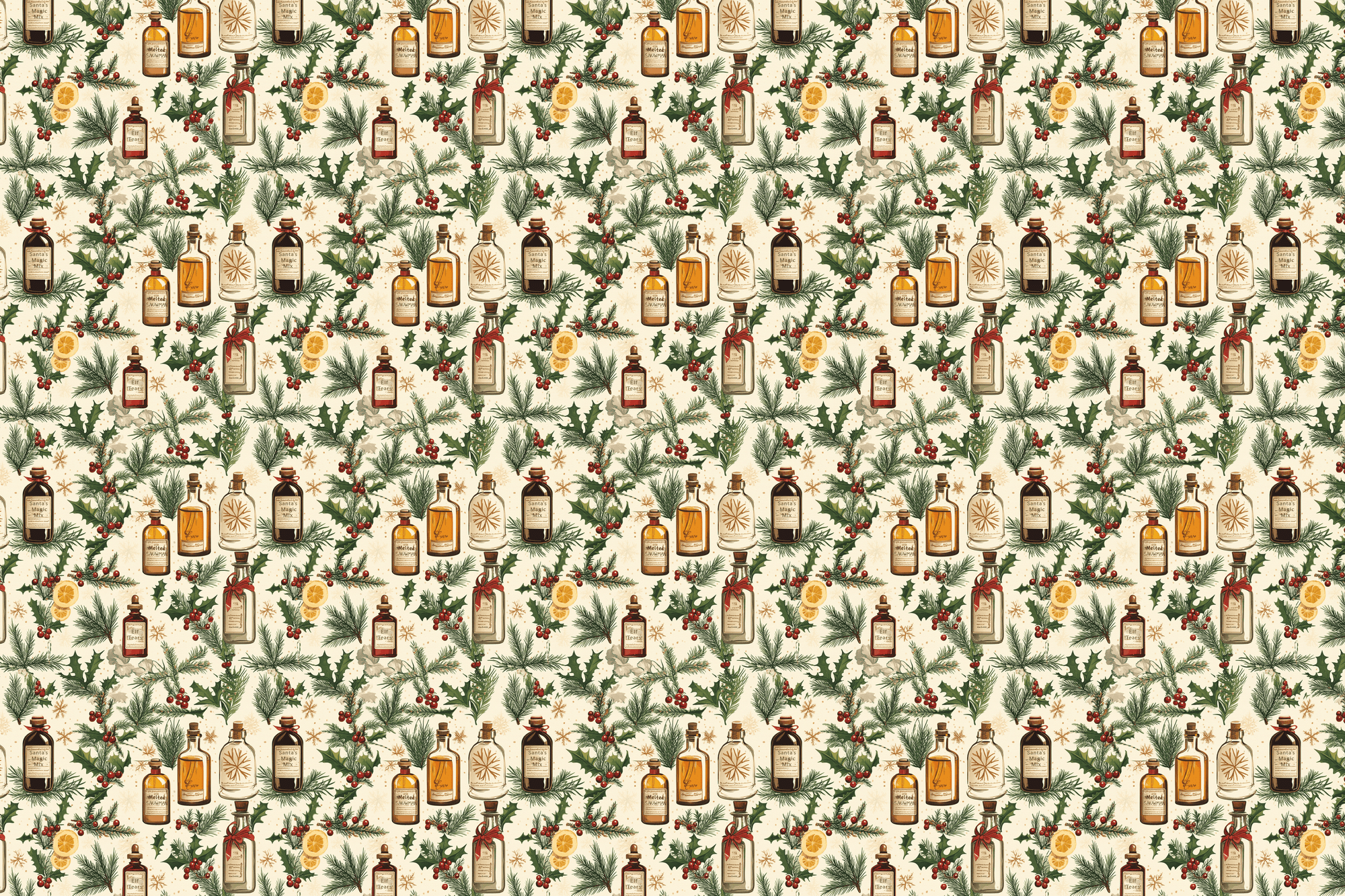 Christmas Apothecary: Holiday Wrapping Paper