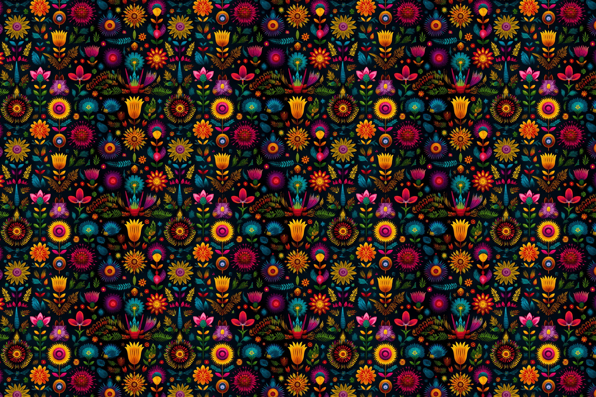 Vibrant Visions: Festive Floral Wrapping Paper
