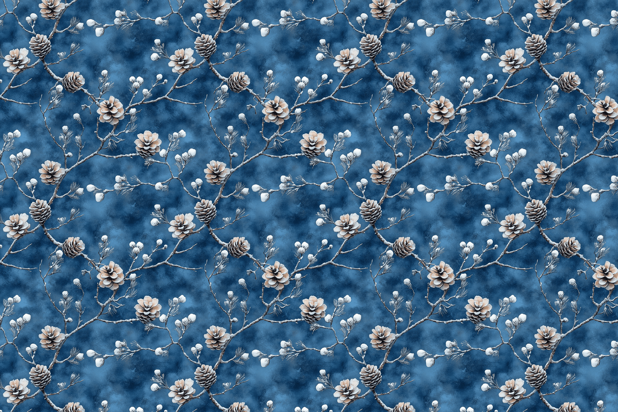 Frosted Forest: Festive Pinecone Wrapping Paper