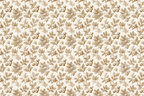 Vintage botanical pattern featuring detailed sepia berry illustrations on a cream background.