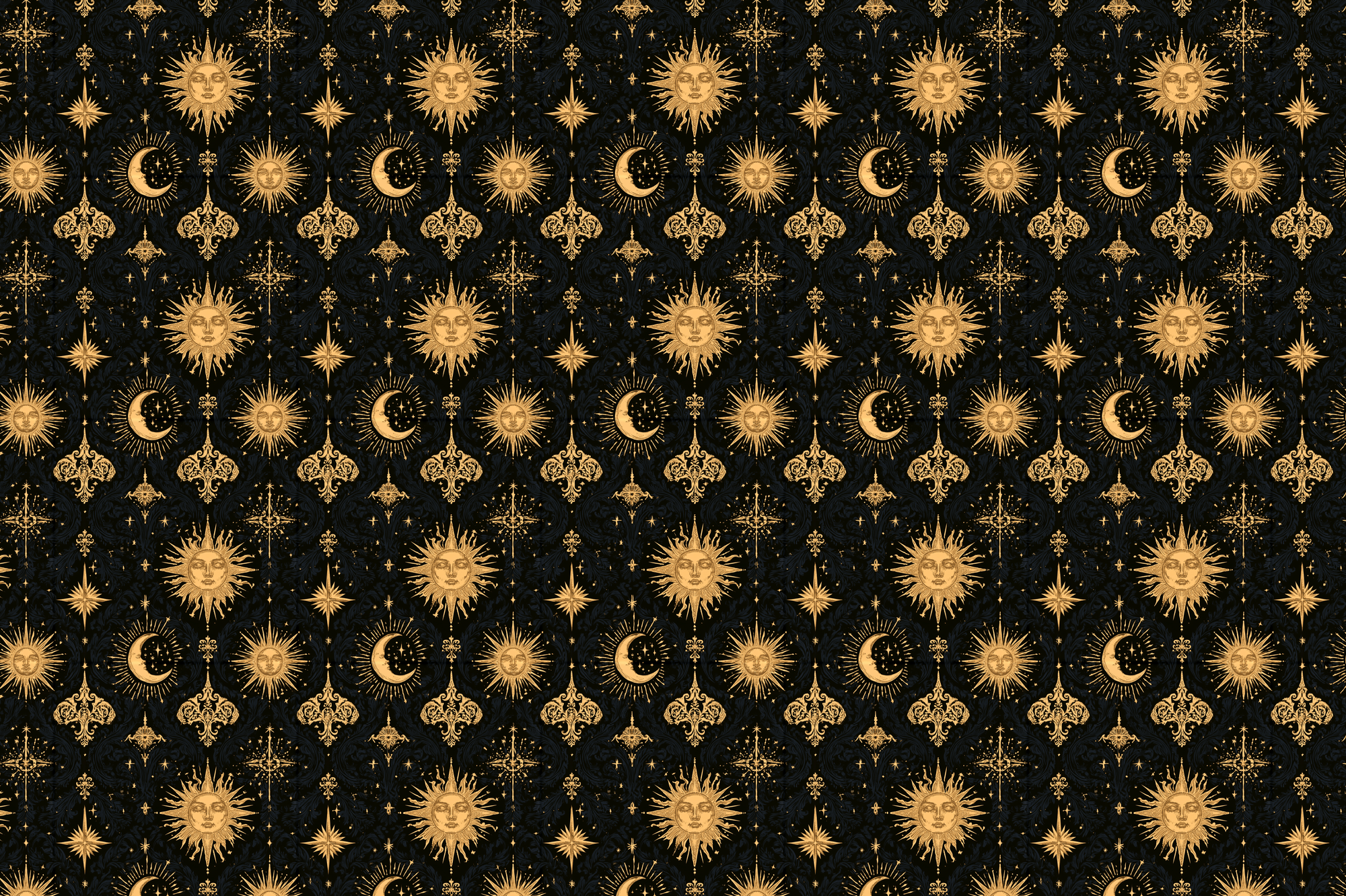 Gilded Gothic: Celestial Gothic Wrapping Paper