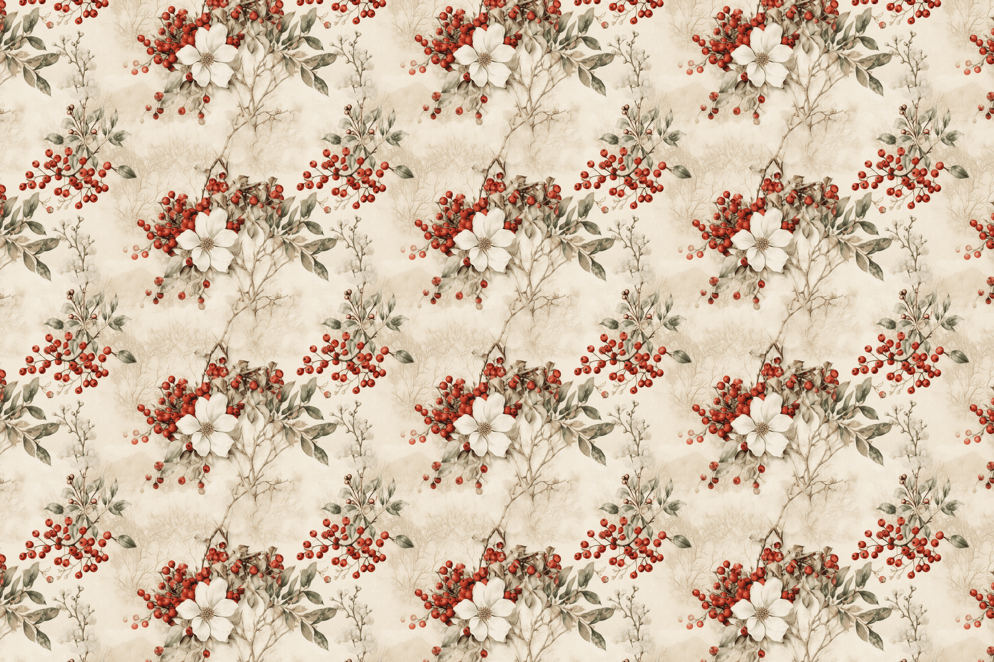 Victorian Ghost: Vintage Floral Gift Wrap