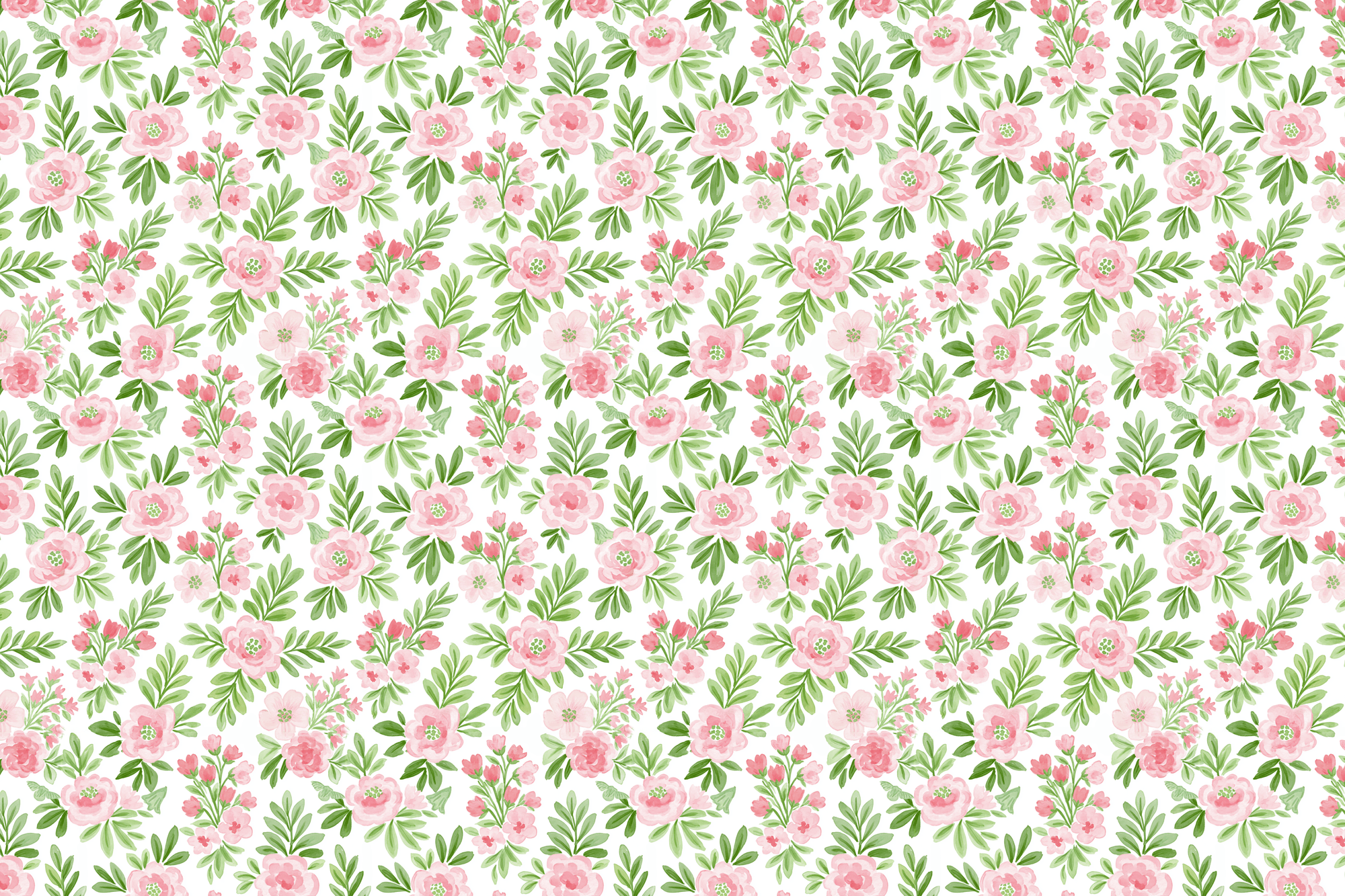 Pink Calm: Watercolor Floral Gift Wrap