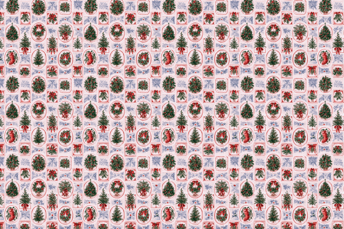 Silent Night Fever: Vintage Christmas Wrapping Paper
