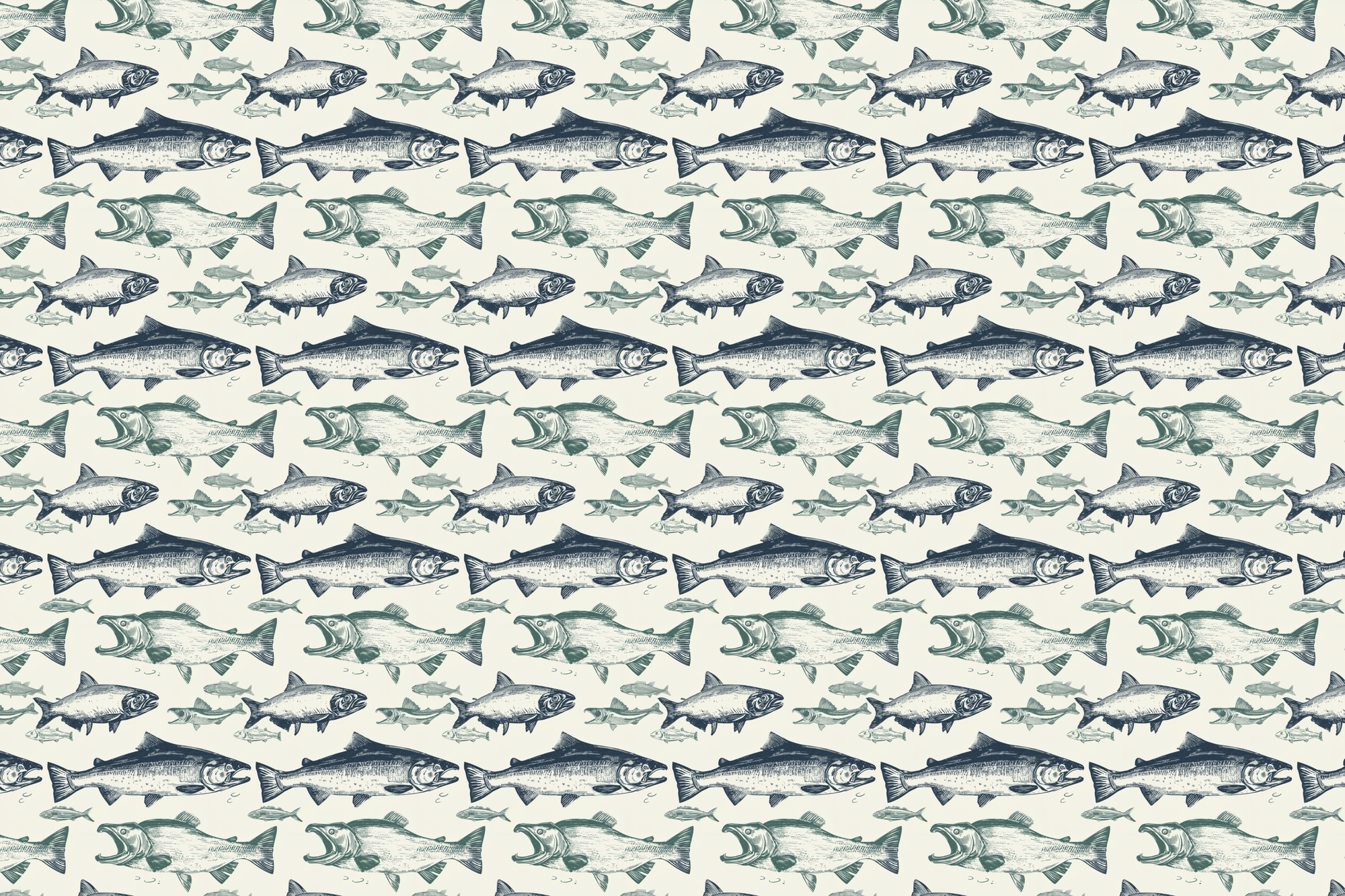 Deep Sea Delights: Nautical Fish Wrapping Paper