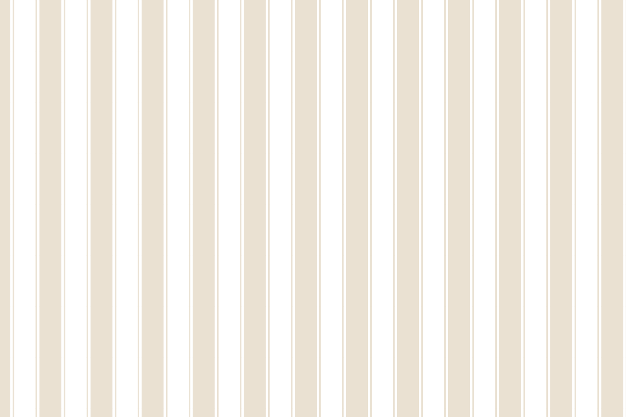 Simple Stripes: White on Cream Minimalist Wrapping Paper