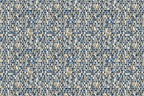 Modern geometric pattern with a mosaic of blue, gold, and grey rectangular blocks in a seamless grid design.