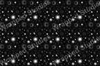 Celestial pattern with vintage sun, moon, and stars on a black background.