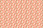 Seamless watercolor apple pattern with red and pink fruits on a cream background.