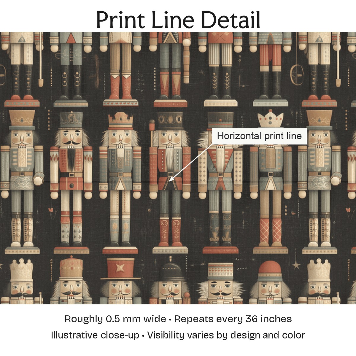 461465 — Print Line Detail. Illustrative close-up; visibility varies by design and color.
