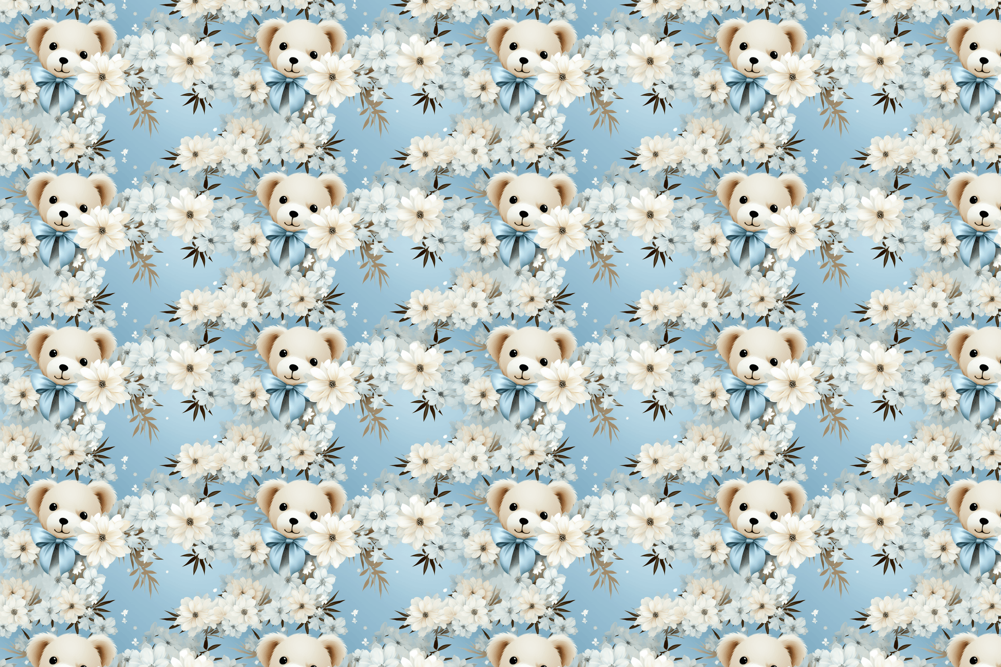Sweet Snuggles: Teddy Bear Wrapping Paper