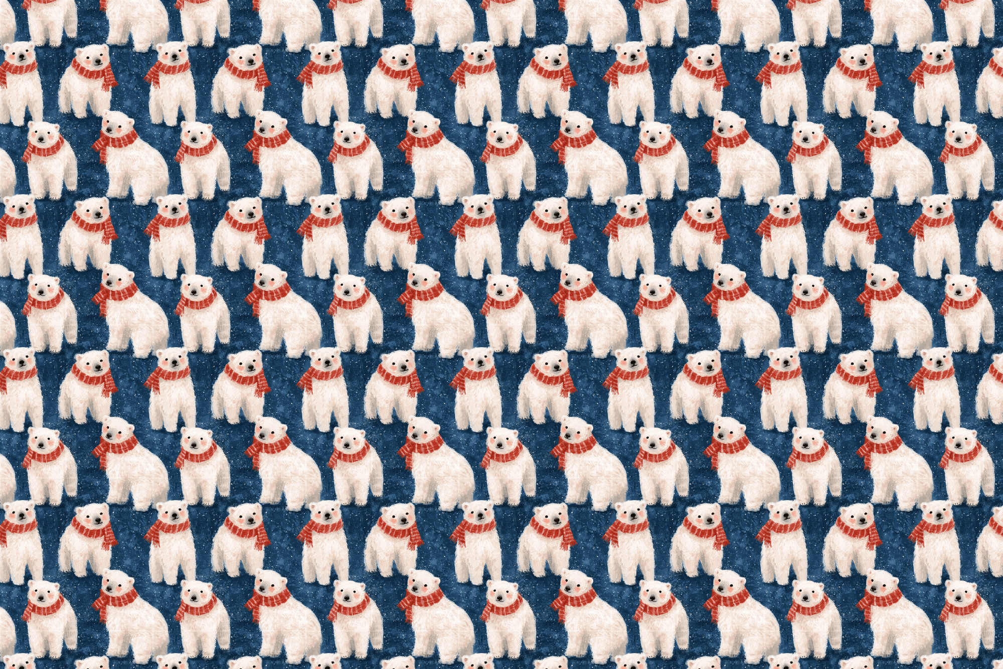 Playful Polar Bears: Polar Bear Wrapping Paper