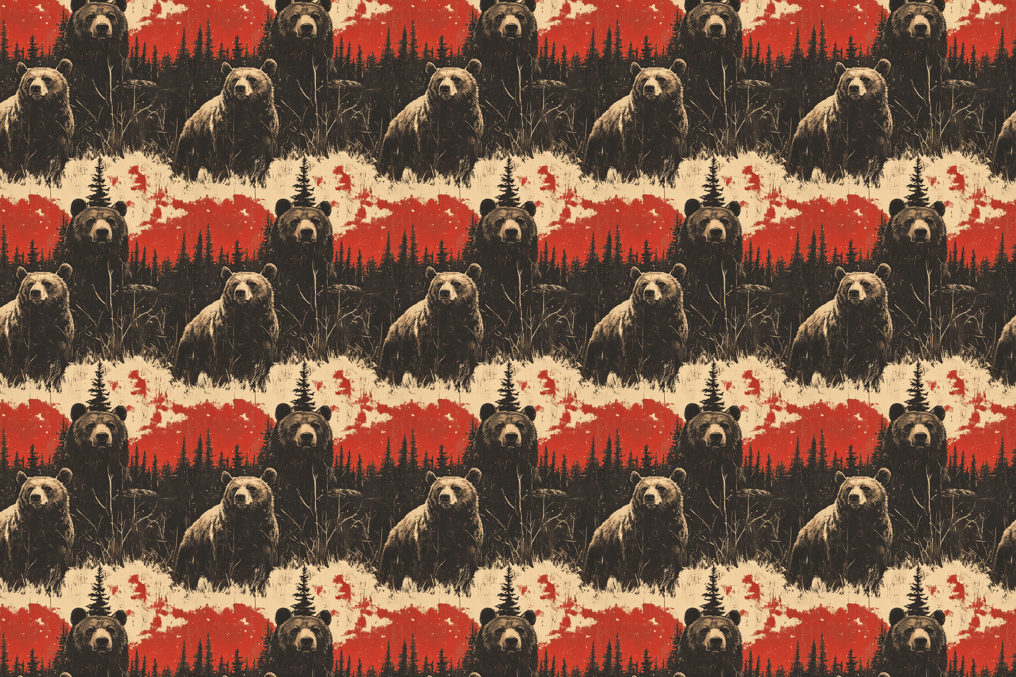 Grizzly Grandeur: Rustic Wrapping Paper