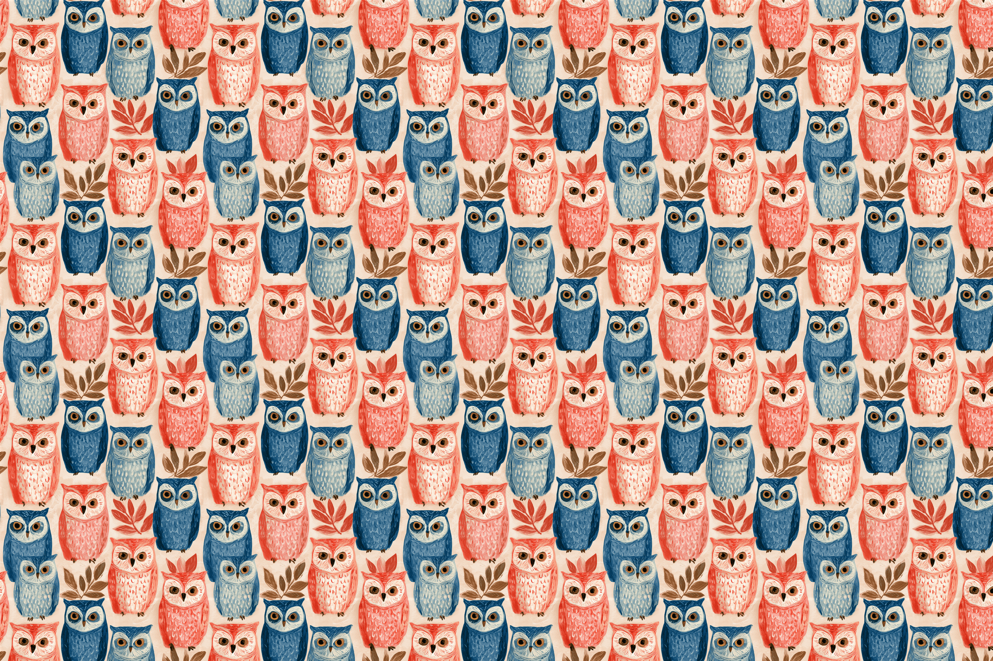 Woodland Wisdom: Watercolor Owl Wrapping Paper