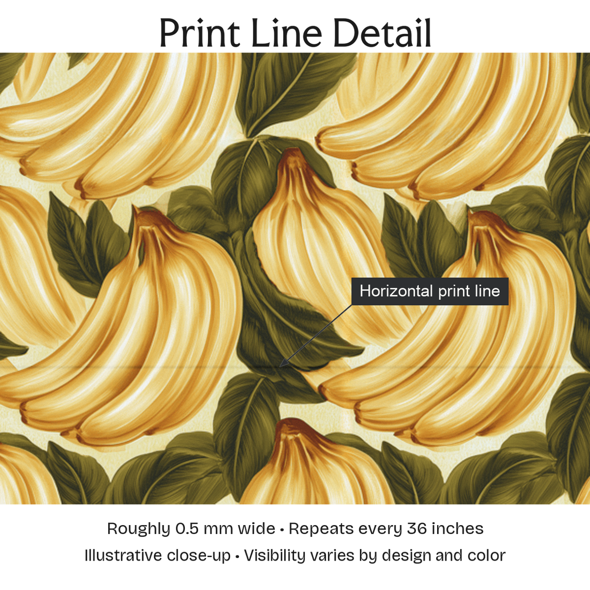 468703 — Print Line Detail. Illustrative close-up; visibility varies by design and color.