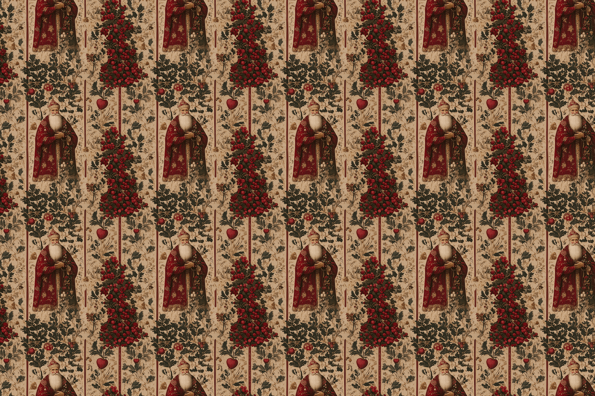 Antique Saint Nicholas Wrapping Paper